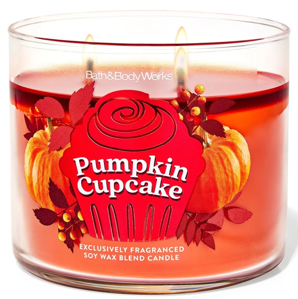 Bath & Body Works Pumpkin Cupcake 3-Wick Candle NEW RARE / Safe Shipping